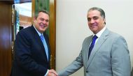 Greek Defence Minister Panos Kammenos met Qatar's Ambassador to Greece, Republic Abdulaziz Ali Al Naama, yesterday. They discussed bilateral relations and ways of enhancing them.