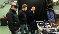 This handout photo released on March 21, 2017 by Doctors Without Borders (Medecins sans Frontieres - MSF) shows a TV grab of the production of a virtual reality film on the attacks of a hospital, created by MSF. AFP PHOTO / Medecins sans Frontieres