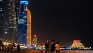 (File Photo) People walking at the Doha Corniche last evening. August 16, 2016 .Salim Matramkot © The Peninsula