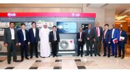 Vice-Chairman & MD of Video Home and Electronic Centre, Sajed Jassim Mohammed Sulaiman; Director & CEO of Video Home and Electronic Centre, C V Rappai; Yong Geun Choi, President of LG Electronics Gulf, General Manager of RAC Sales Division of LG Electroni