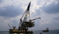 Undated handout picture shows an offshore platform of Aramco's Karan non-associated gas field in Saudi Arabia's territorial waters. Reuters 

