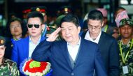 Chinese Defence Minister Chang Wanquan arrived at Tribhuvan International Airport in Kathmandu, yesterday.