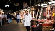 REPRESENTATIVE IMAGE: A butcher waits for clients inside the main meat market of Athens, Greece, February 17, 2017 (REUTERS / Alkis Konstantinidis) 