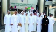 H E Dr Mohammed Abdul Wahed Ali Al Hammadi, Minister of Education and Higher Education, and other senior officials from the Ministries of Education of the Gulf States during the inauguration of the Arab Educational Training Center for Gulf States, yesterd