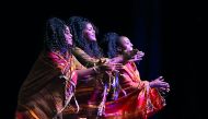 Artists performing at the Katara Drama theatre