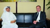Dr Ibrahim Al Naimi, Chairman of DICID with Hans-Udo Muzel, the Ambassador of the Federal Republic of Germany to Qatar.