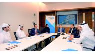 President of HBKU, Dr Ahmad Hasnah, discusses the new Genomics and Precision Medicine programs at HBKU with Provost Dr Khaled B Letaief and VP of Student Affairs, Maryam Hamad Al Mannai, and internal stakeholders.