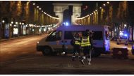 PARIS, FRANCE - APRIL 20: French security forces cordon the area after a gunman attack, killing a police officer at Champs Elysees in Paris, France on April 20, 2017. One police officer was killed and two others were seriously injured Thursday when a gunm