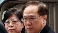 Former Hong Kong Chief Executive Donald Tsang and his wife Selina arrive the High Court in Hong Kong, China February 20, 2017. REUTERS/Bobby Yip.