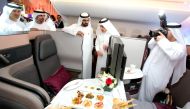 Sheikh Mohammed Bin Rashid Al Maktoum, Vice President and Prime Minister of the United Arab Emirates (UAE) and Ruler of Dubai; Sheikh Hamdan Bin Mohammed Bin Rashid Al Maktoum, Crown Prince of Dubai, and Qatar Airways Group Chief Executive, Akbar Al Baker
