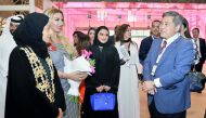 Seiichi Otsuka, Japanese Ambassador to Qatar, at the opening of the 11th Heya Arabian Fashion Exhibition at the DECC yesterday. Pic: Baher Amin / The Peninsula