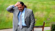 (FILES) This file photo taken on October 20, 2015 shows Kuwaiti FIFA executive member Sheikh Ahmad Al Fahad Al Sabah gesturing outside the FIFA headquarters in Zurich.  AFP / FABRICE COFFRINI
