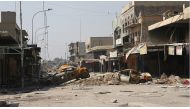 Damaged building is seen after clashes between Iraqi forces and IS terrorists during the operation to retake Mosul from IS terrorists in Jadid neighborhood in Mosul, Iraq on April 2, 2017. ( Hemn Baban - Anadolu Agency ).