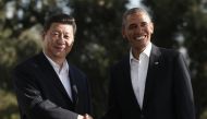 Former US President Barack Obama and  Chinese President Xi Jinping at The Annenberg Retreat at Sunnylands in Rancho Mirage, California June 7, 2013 (Reuters) 