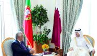 Prime Minister and Interior Minister H E Sheikh Abdullah bin Nasser bin Khalifa Al Thani with Prime Minister of the Portuguese Republic, Antonio Costa, at the Emiri Diwan yesterday. The Prime Minister held a luncheon banquet in honour of Antonio Costa and