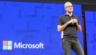 Microsoft chief executive Satya Nadella opens the US technology titan's annual Build Conference in Seattle on May 10, 2017 with a focus on a future rich with artificial intelligence that follows people from device to device.  AFP / Glenn Chapman