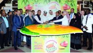 Ambassador of India to Qatar, P Kumaran, inaugurating the Mango Festival — Mango Passion 2017 — at the D-Ring Road branch of Lulu Hypermarket yesterday. Lulu Group Director, Mohamed Althaf, several dignitaries from the Ministry, retail/FMCG sectors, diffe