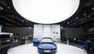 This file photo taken on September 16, 2015 shows the Model S of US electric cars manufacturer Tesla Motors during a press day of the 66th IAA auto show in Frankfurt am Main, western Germany
