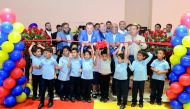 The COO of Landmark Leisure, Silvio Liedtke; and General Manager of Ezdan Mall, Malik Qaiser Awan, jointly inaugurating the sixth centre of Fun Ville entertainment at the Ezdan Mall in Al Wakrah yesterday. Pic: Salim Matramkot/The Peninsula