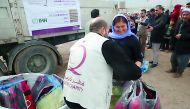 Qatar Charity aid being distributed in Mosul.