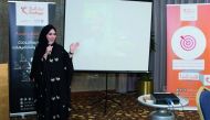 A Bedaya official speaking at the event. 