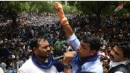 Chandrashekhar, founder of the Bhim Army, addressing the crowds at Jantar Mantar. (Photo courtesy: Abhinav Saha /  Express photo)