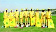 Workers at the General Cleanness Department at the Ministry of Municipality and Environment.