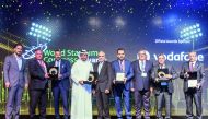 Officials and other participants at the World Stadium Congress event.