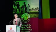 Egbert Schillings, CEO, WISH, speaks at the launch of Qatar Public Health Strategy 2017-2022 Consultation.
