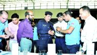AAB officials demonstrating anti-counterfeit spare parts at the awareness programme at its main workshop training centre at Street 6 in the Industrial Area.