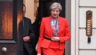British Prime Minister Theresa May leaves the Conservative Party HQ in central London, on June 9, 2017, hours after the polls closed in the British general election. (AFP / Ben STANSALL)