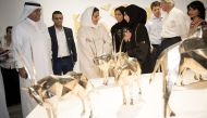 Qatar Museums Chairperson H E Sheikha Al Mayassa bint Hamad bin Khalifa Al Thani at the exhibition.
