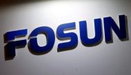 FILE PHOTO: A company logo of Fosun International is seen at the Fosun Fair held alongside the annual general meeting of the Chinese conglomerate in Hong Kong, China May 28, 2015. REUTERS/Bobby Yip/File Photo.