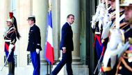 French President Emmanuel Macron stands on the steps of the Elysee Palace in Paris, France, June 16, 2017. REUTERS/Christian Hartmann