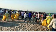 Personnel from the General Cleanness Department of the Ministry of Municipality and Environment conduct cleaning drive at various part of the country. 