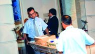 Forensic examiners leave the Teatre-Museu Dali following the exhumation of Salvador Dali's remains in Figueras, yesterday. 