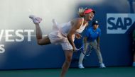 Maria Sharapova of Russia competes against Jennifer Brady of the United States during day 1 of the Bank of the West Classic at Stanford University Taube Family Tennis Stadium on July 31, 2017 in Stanford, California. (Lachlan Cunningham/Getty Images/AFP)