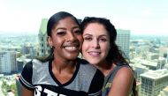 Amanda Lipitz (right), the director of the documentary film Step, and cast member Cori Grainger.
