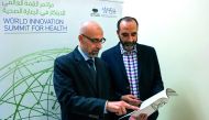 Dr Walid Qoronfleh (left), Director of Research and Policy at WISH, with Dr Mohammed Ghaly, Professor of Islam and Biomedical Ethics at CILE-HBKU and chair of WISH 2016 Genomics Forum.
