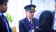 Qatar Airways officials attend to students and graduates at the recruitment day on Monday at the Recruitment Centre at Qatar Airways Tower 2.