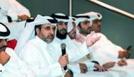 Officials at the second forum for Creativity and innovation yesterday at Kahramaa Awareness Park. 