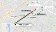 A map showing the location of the closure and alternative roads