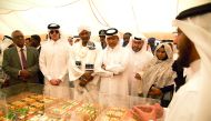 Qatar Charity officials during the launch of Sheikha Aisha bint Hamad bin Abdullah Al Attiyah’s Model Orphans City at Al Damar in Sudan.