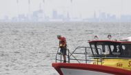 A unit of the Swedish Sea Rescue Society searches for the missing Swedish journalist Kim Wall, at the Lundakra Bay between Barsebaeck and Landskrona on August 15, 2017. Picture: Johan NILSSON / Sweden OUTSource:AFP.