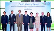 Qatar’s Ambassador to Thailand H E Sheikh Jassim bin Abdulrahman Al Thani (second left), during the Asian Cooperation Dialogue (ACD) working group meeting in Bangkok.