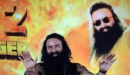 This file photo shows Indian chief of the religious sect Dera Sacha Sauda (DSS) Gurmeet Ram Rahim Singh at a news conference to launch the score for his film 'MSG-2 The Messenger' in Mumbai. AFP / PUNIT PARANJPE