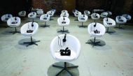 Earphones and a headsets used for virtual reality are seen at the Venice Virtual Reality a competition during 74th Venice Film Festival in Venice, Italy, August 29, 2017. Reuters/Alessandro Bianchi