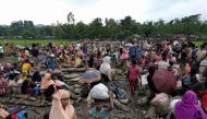 Rohingya Muslims, fled from ongoing military operations in Myanmar’s Rakhine state are seen at a makeshift shelters in Cox's Bazar Bangladesh on September 03, 2017. ( Zakir Hossain Chowdury - Anadolu Agency )