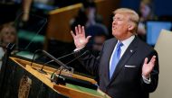 U.S. President Donald Trump addresses the 72nd United Nations General Assembly at U.N. headquarters in New York, U.S., September 19, 2017. REUTERS/Eduardo Munoz TPX IMAGES OF THE DAY
