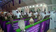 Falcons on display at S’hail 2017 at Katara Building 12.lay at S’hail 2017 at Katara Building 12.